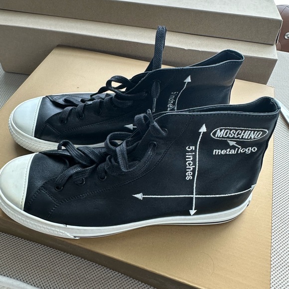 Brand New Moschino EU 42 Genuine Leather Men Sneaker - Picture 9 of 12